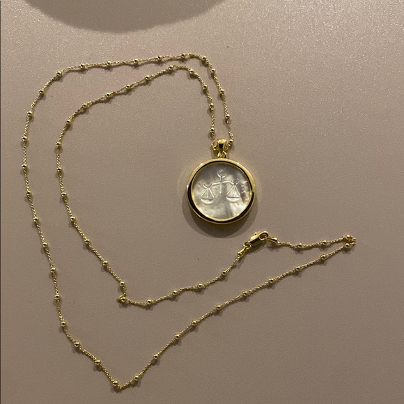 ASHA by Ashley McCormick Libra Zodiac Pearl Pendant 30 Inch Necklace - Picture 6 of 10